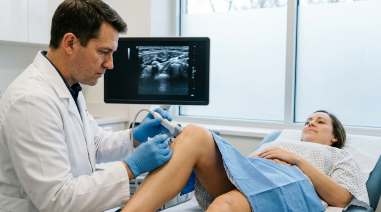Gözü Kapalı Tedavi Olur mu? Eklem ve Tendon Enjeksiyonlarında Ultrason Neden Vazgeçilmezdir? konulu, profesyonel, yüksek kaliteli fotoğraf