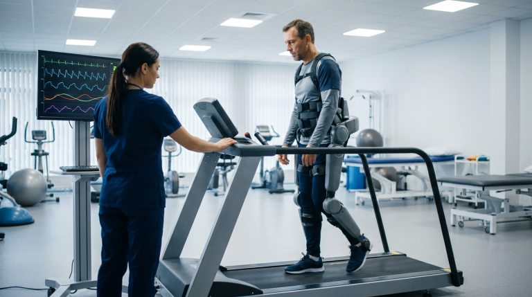 Robotik Rehabilitasyon ile Yürüme Yeteneği Yeniden Kazanılabilir mi? konulu, profesyonel, yüksek kaliteli fotoğraf